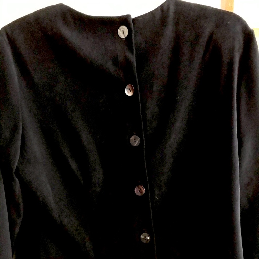 Black suede top